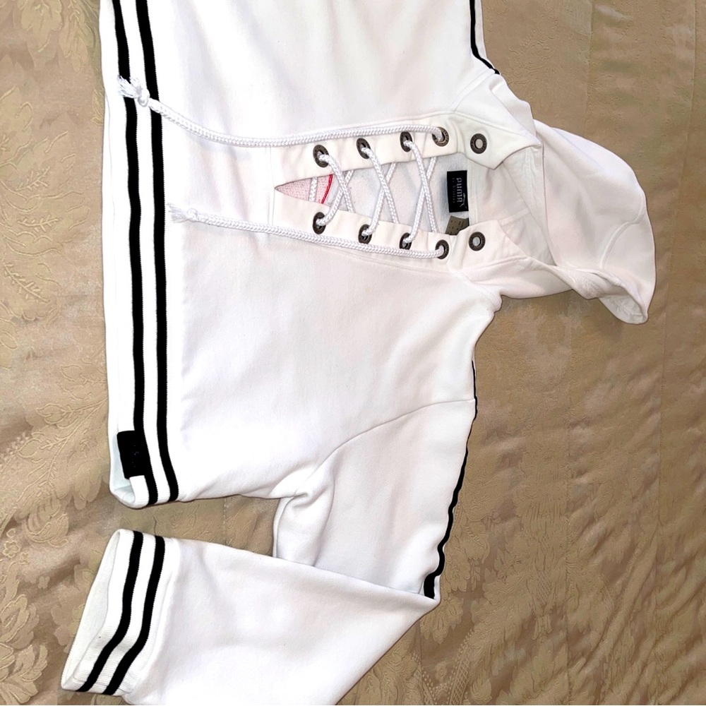 Puma by Rihanna Fenty rising sun sweatshirt hoodie cropped lace up
